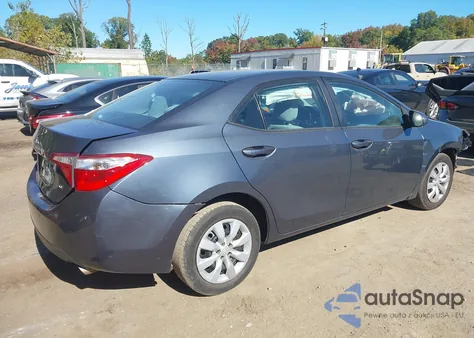 2016 Toyota Corolla Le z USA, uszkodzony, nr VIN 2T1BURHE3GC524714